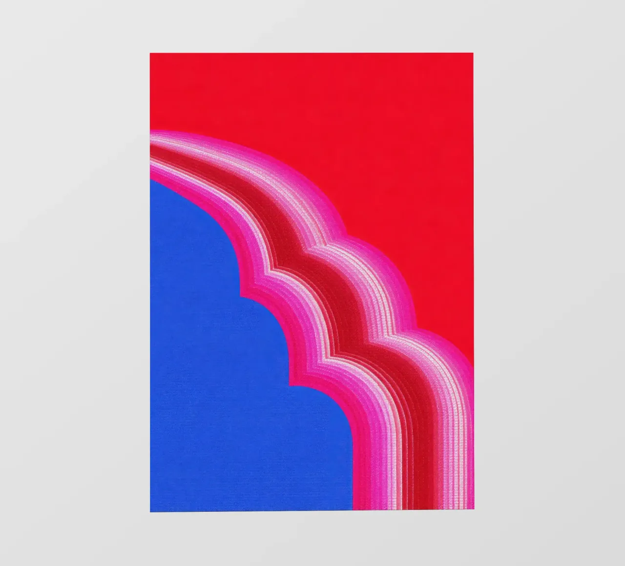 Illustrazione pop art minimalista di un arco telo in pvc da Nikis Art Studio
