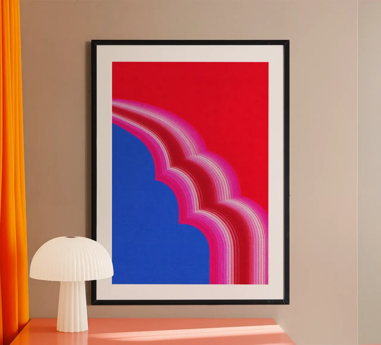 Illustrazione pop art minimalista di un arco carta hahnemühle da Nikis Art Studio