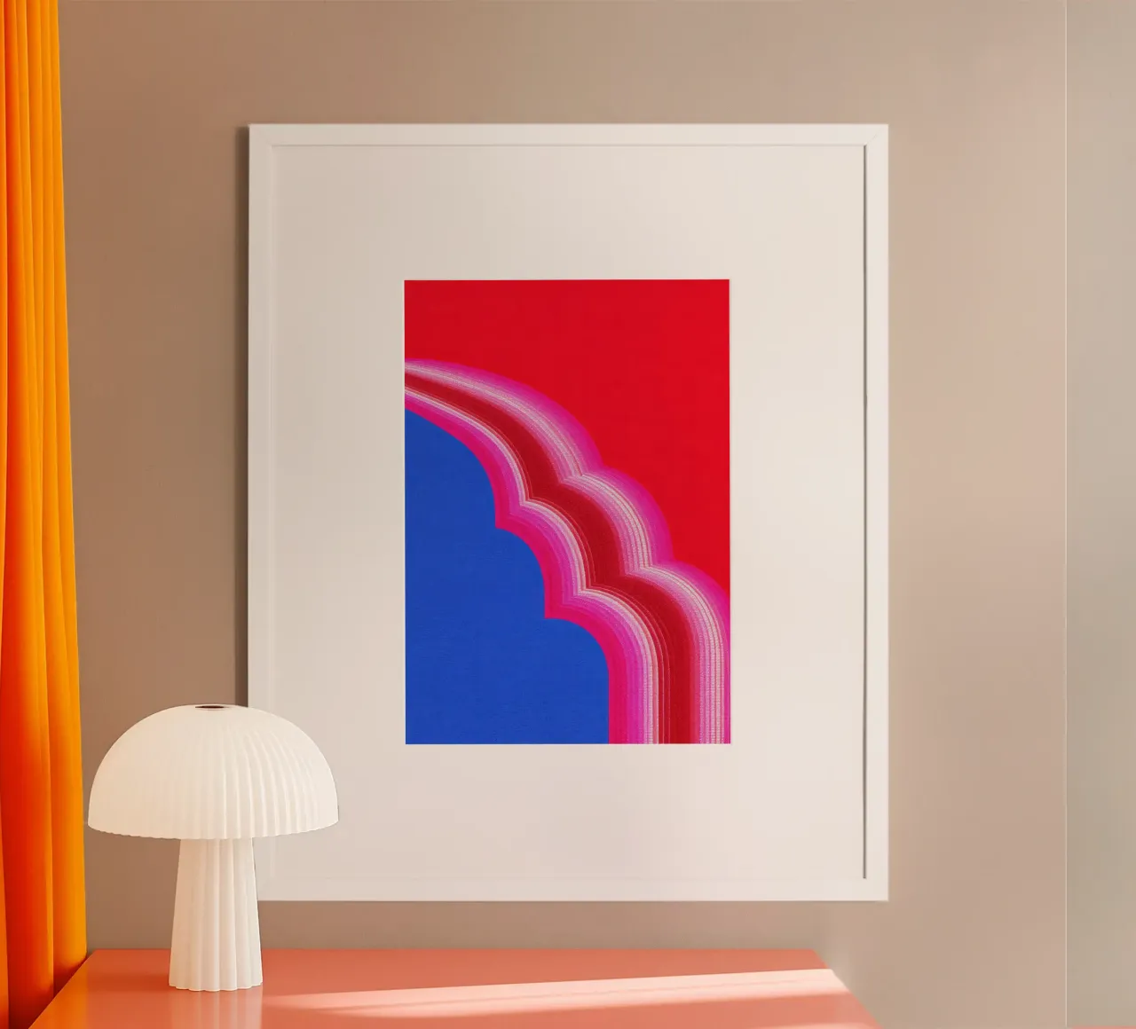 Illustrazione pop art minimalista di un arco carta hahnemühle da Nikis Art Studio
