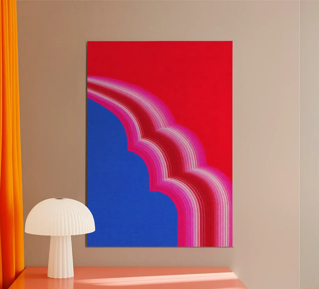 Illustrazione pop art minimalista di un arco carta hahnemühle da Nikis Art Studio