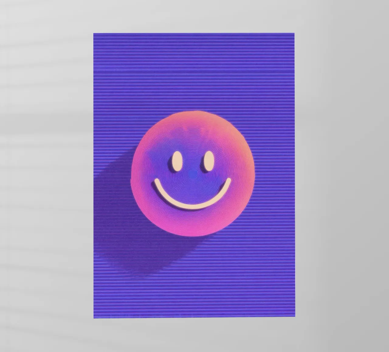 Dopamina Grafica smiley minimalista pellicola backlit da Nikis Art Studio