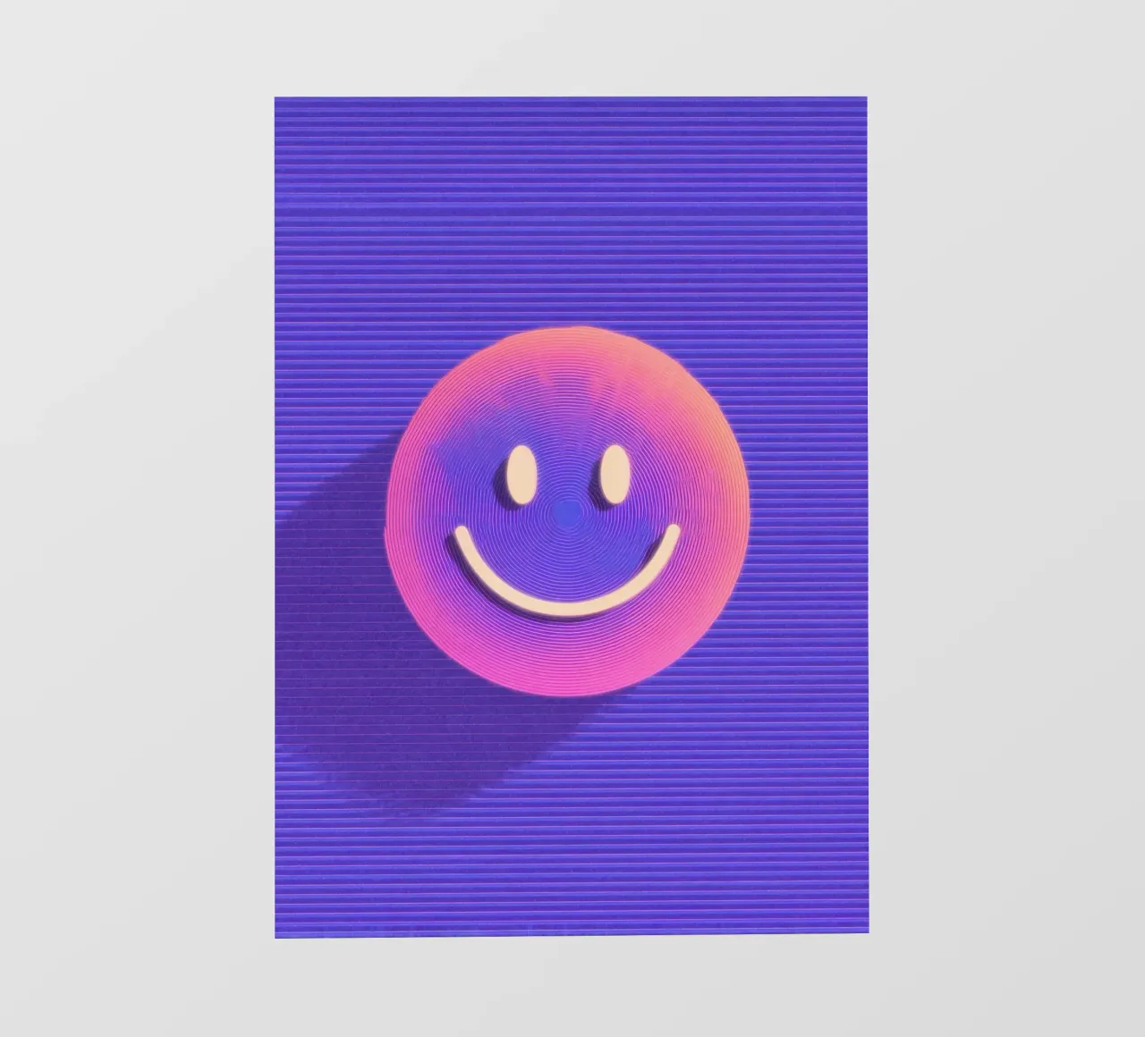Dopamina Grafica smiley minimalista pellicola backlit da Nikis Art Studio