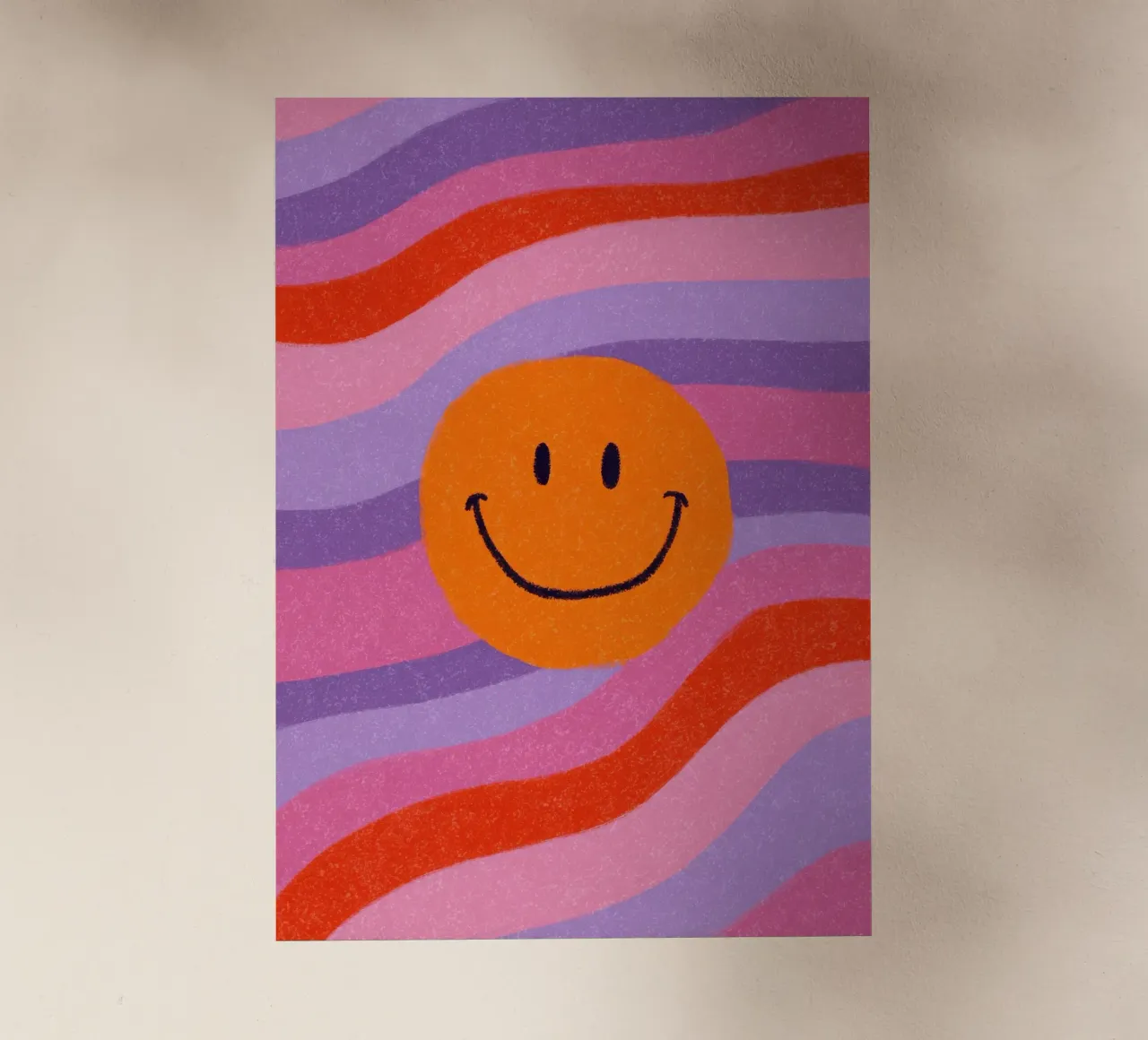 Illustrazione retrò Smiley 70er pellicola backlit da Nikis Art Studio