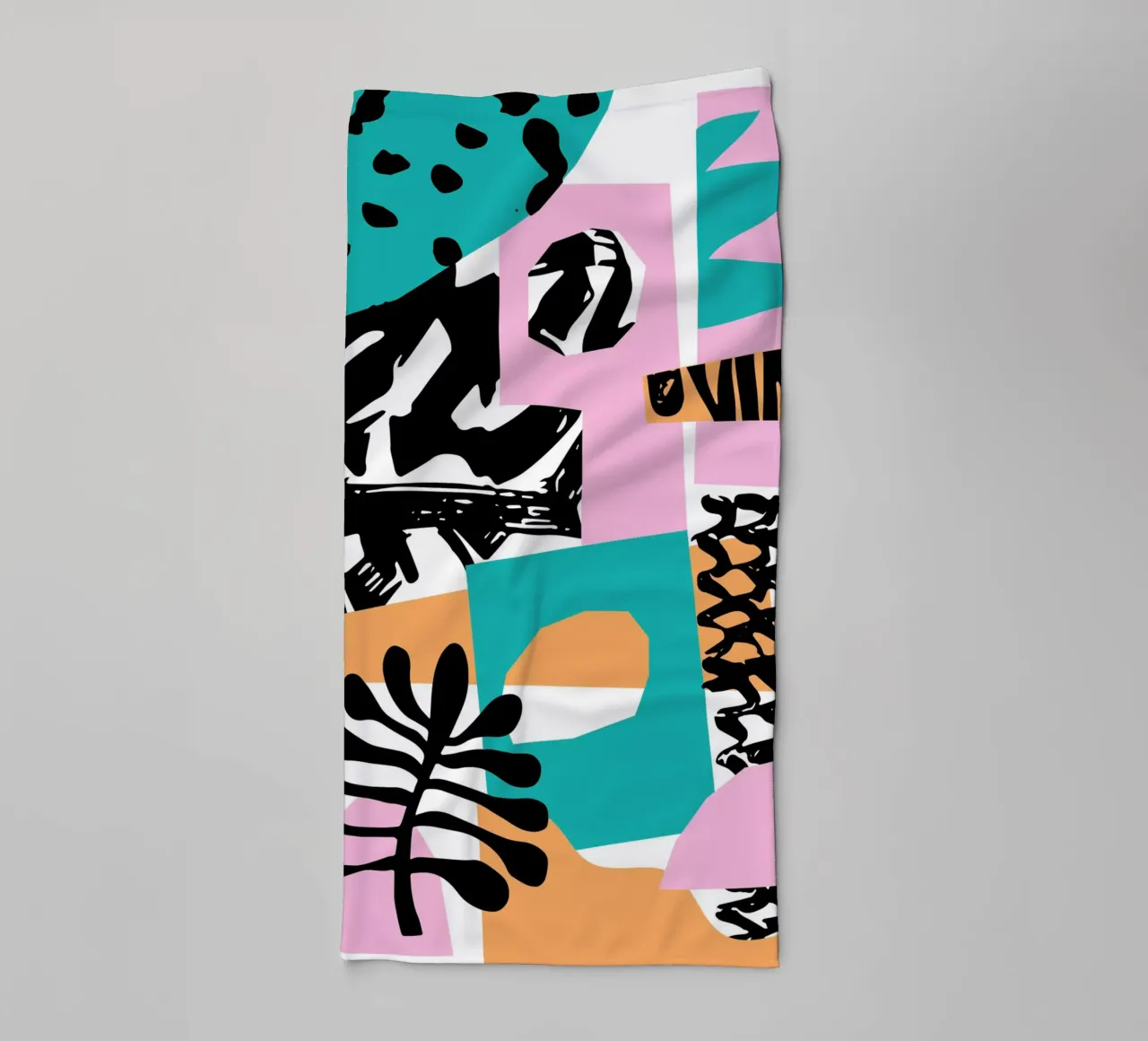 Playful Abstraction towel by Kim Hubball Studio
