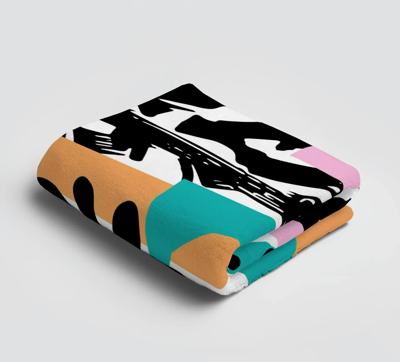 Playful Abstraction towel by Kim Hubball Studio