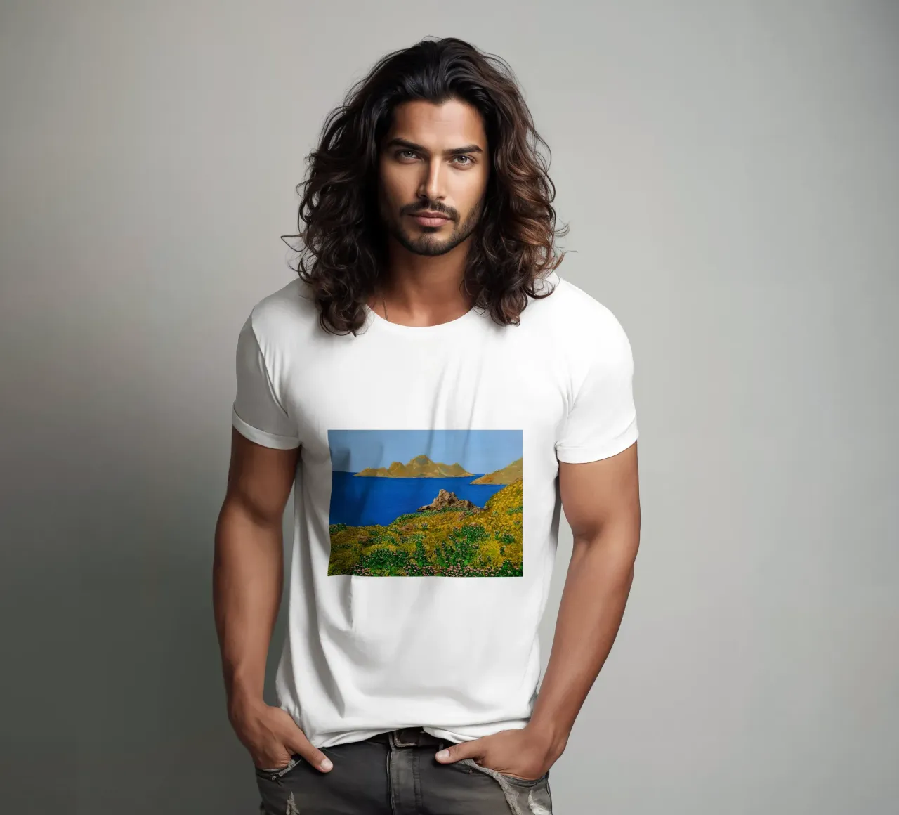 L'isola della bellezza. t-shirt da Thierry Vobmann Abstract painting