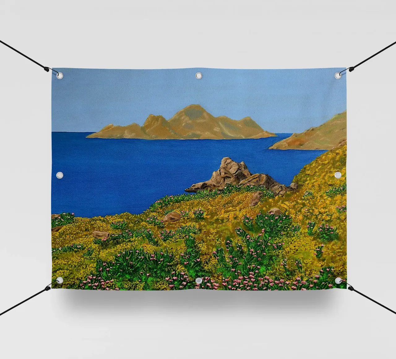 L'isola della bellezza. telo in pvc da Thierry Vobmann Abstract painting