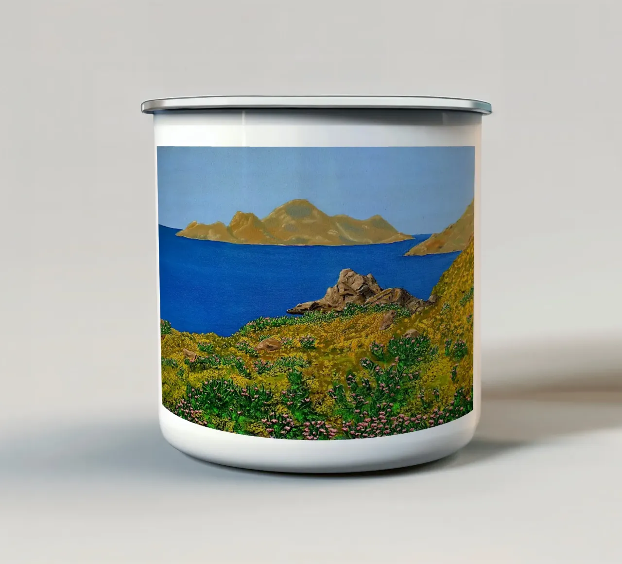L'isola della bellezza. tazza in smalto da Thierry Vobmann Abstract painting