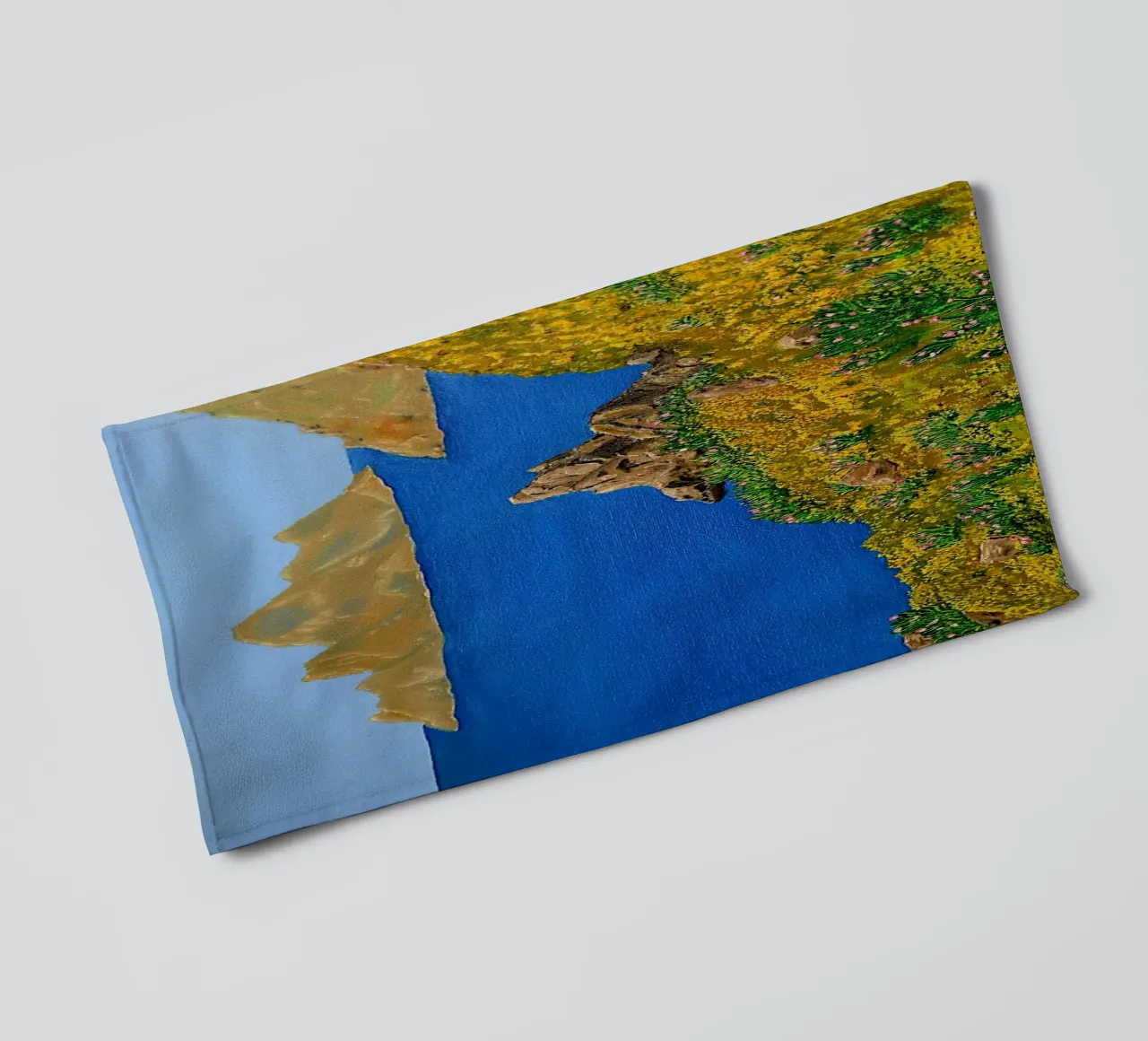 L'isola della bellezza. asciugamano da bagno da Thierry Vobmann Abstract painting