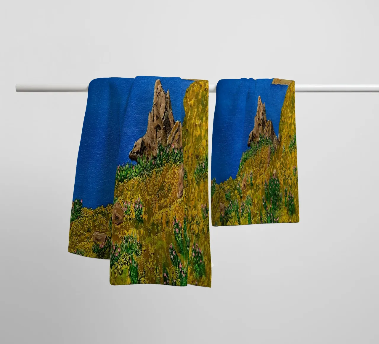 L'isola della bellezza. asciugamano da bagno da Thierry Vobmann Abstract painting