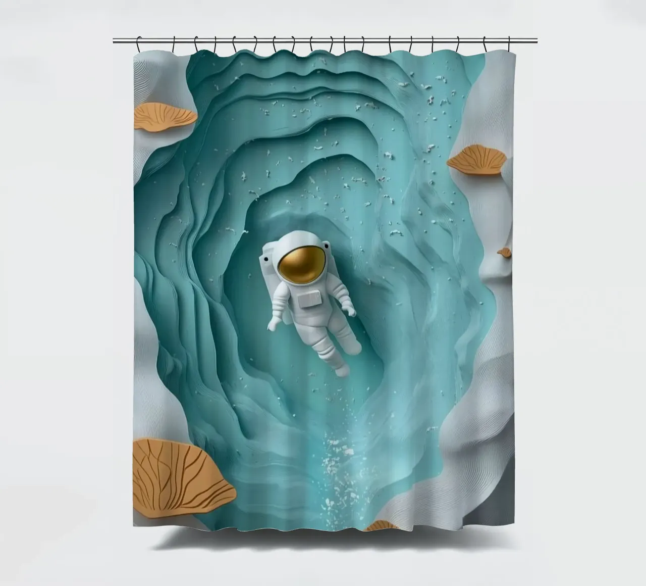 astronaut in space lake Duschvorhang von scoten