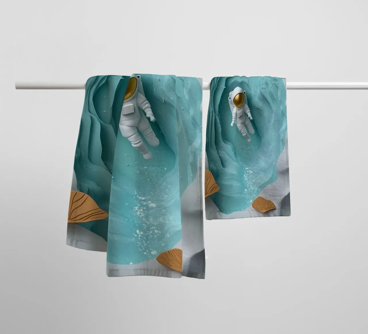 astronaut in space lake Handtuch von scoten