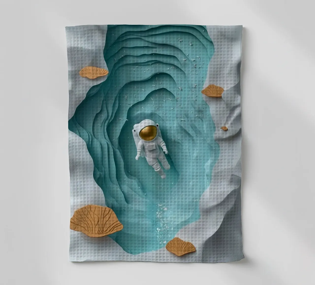 astronaut in space lake canovaccio da cucina da scoten