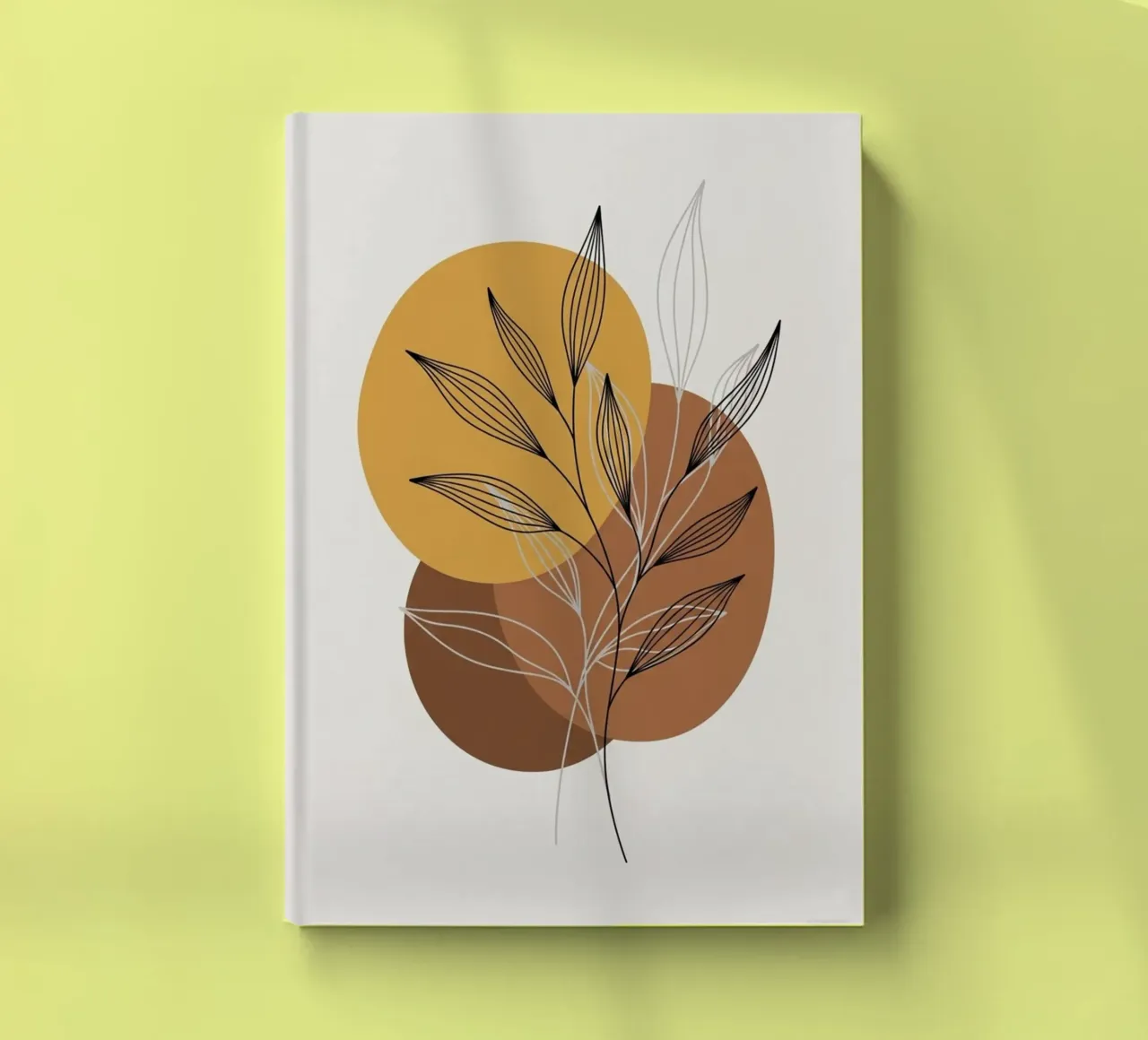 Abstract Botanical Print, Minimalist Wall Art notebook by Artistic-shop