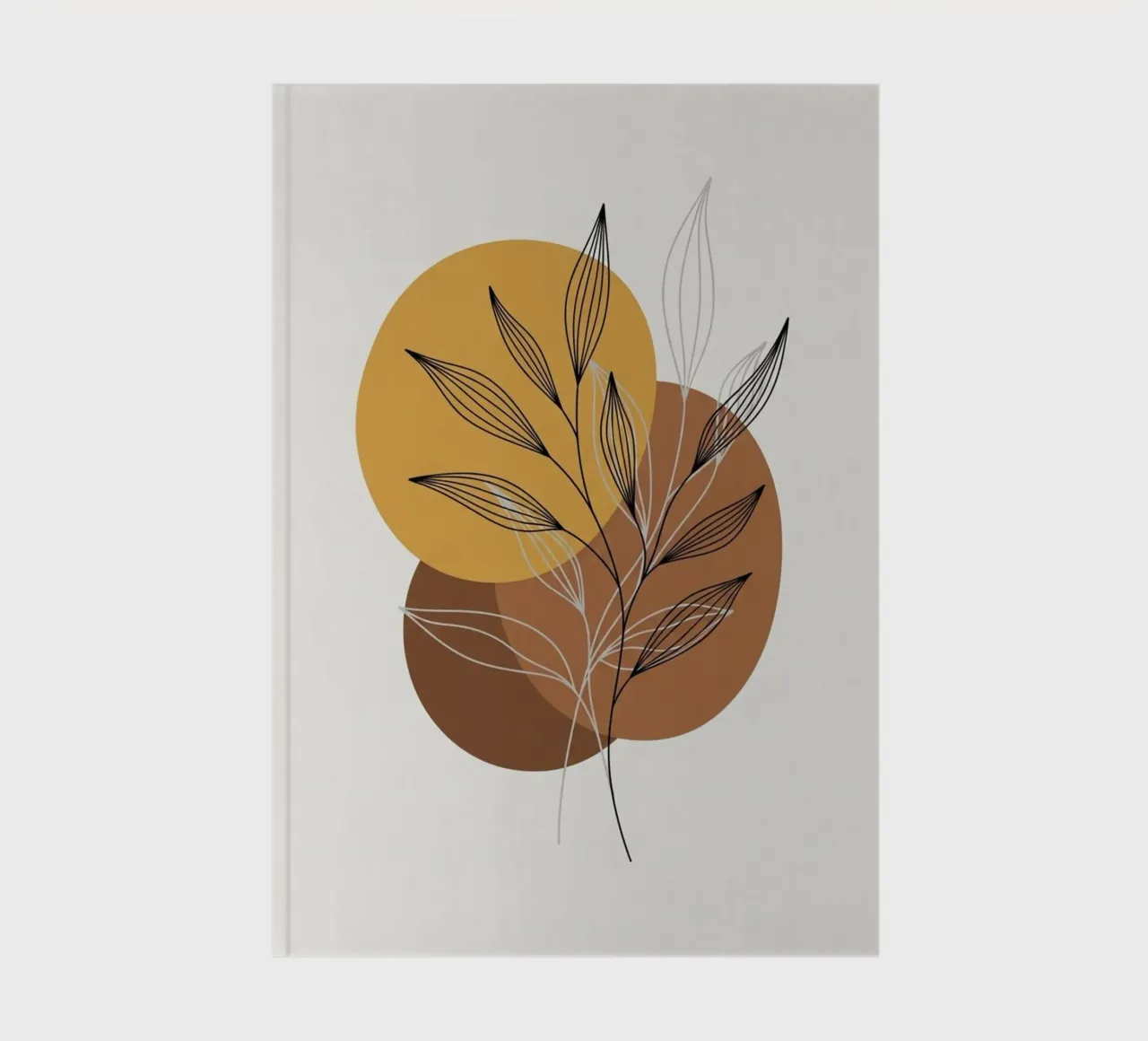 Abstract Botanical Print, Minimalist Wall Art notebook by Artistic-shop