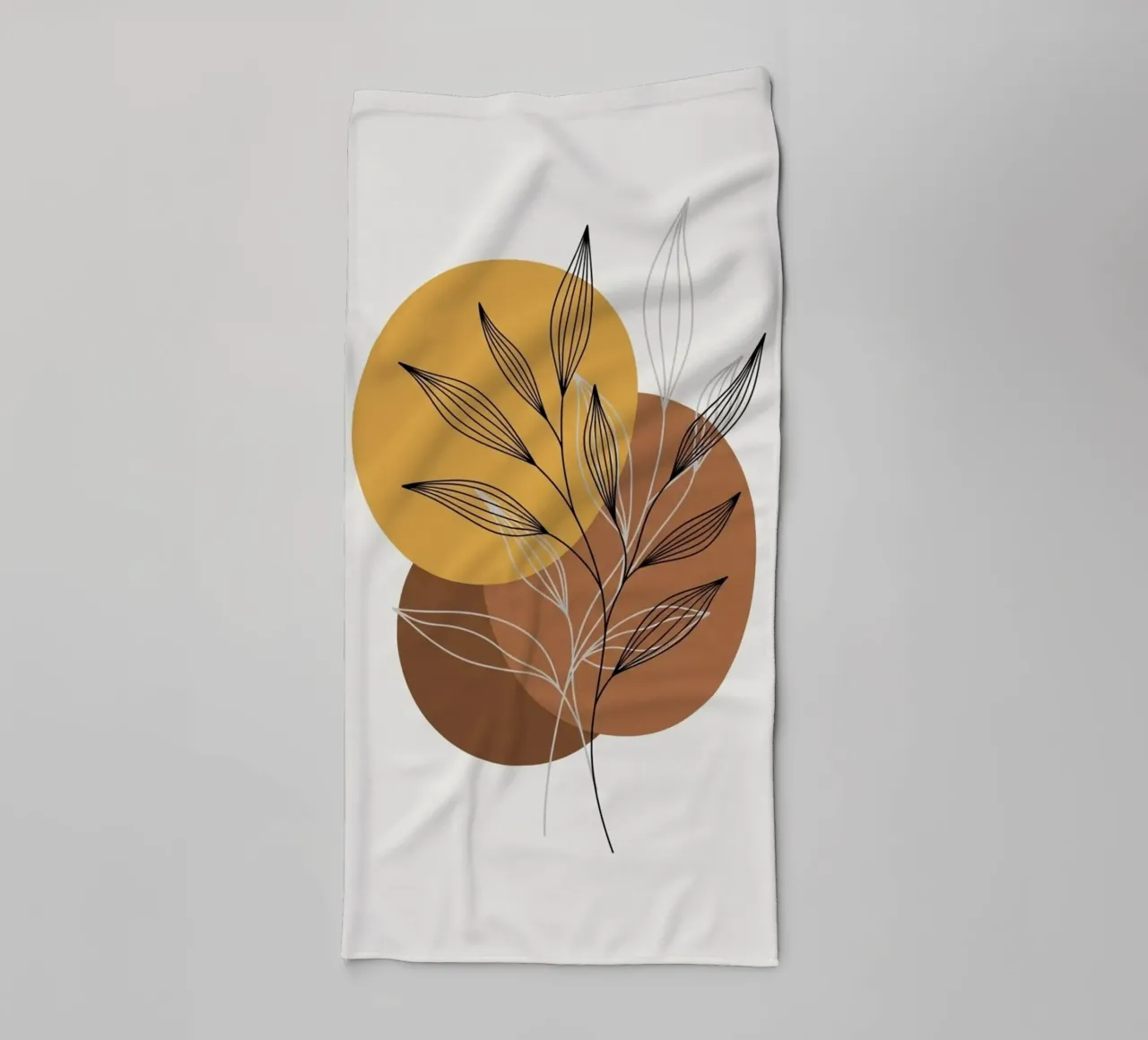 Abstract Botanical Print, Minimalist Wall Art towel by Artistic-shop