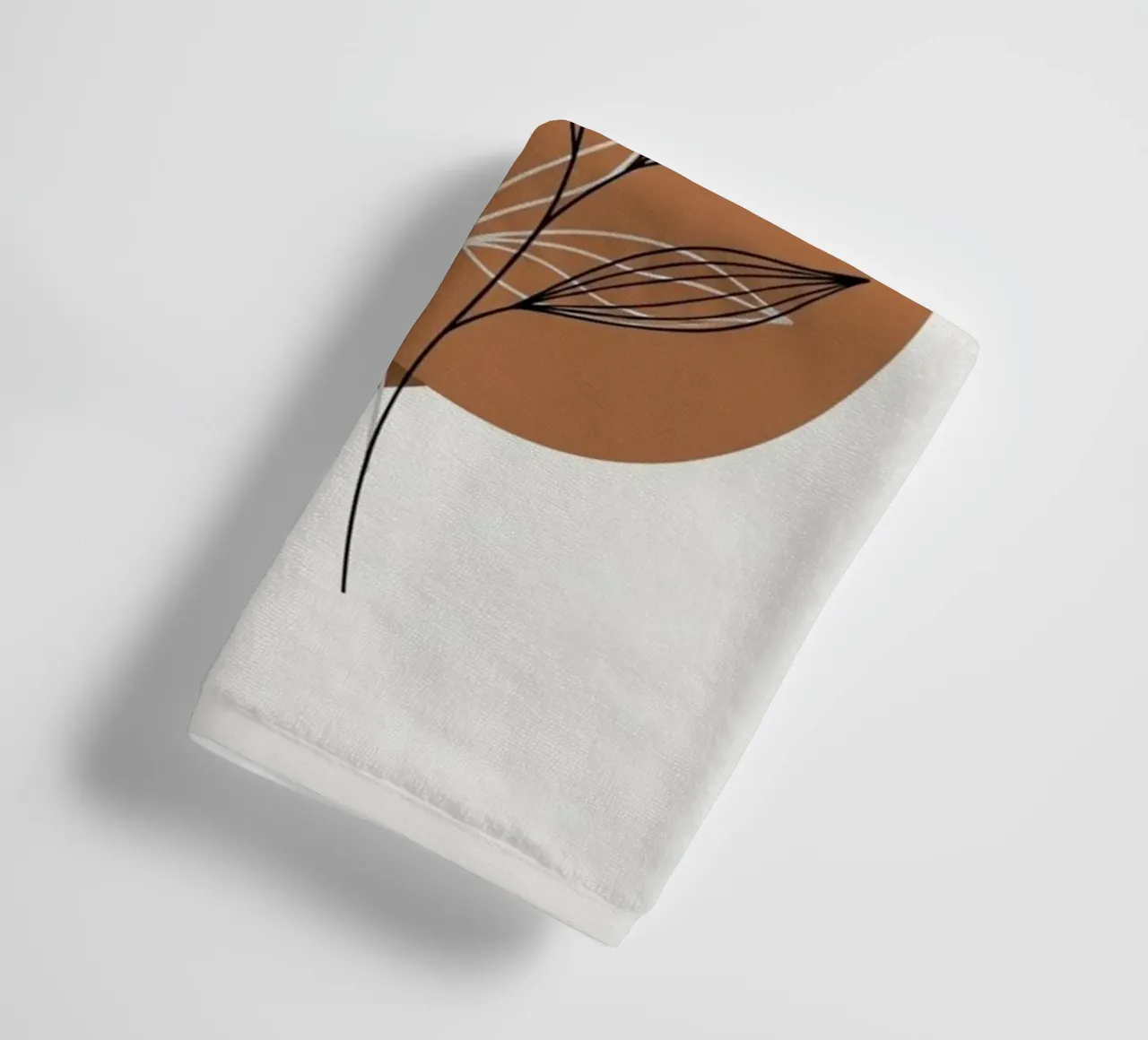 Abstract Botanical Print, Minimalist Wall Art towel by Artistic-shop