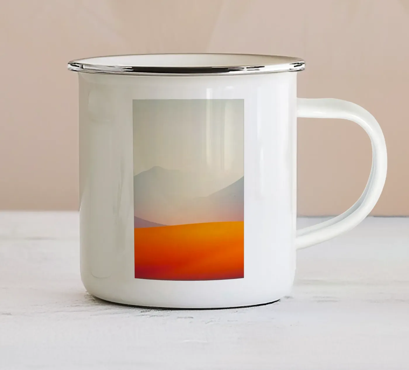 gradient sunset enamel mug by scoten