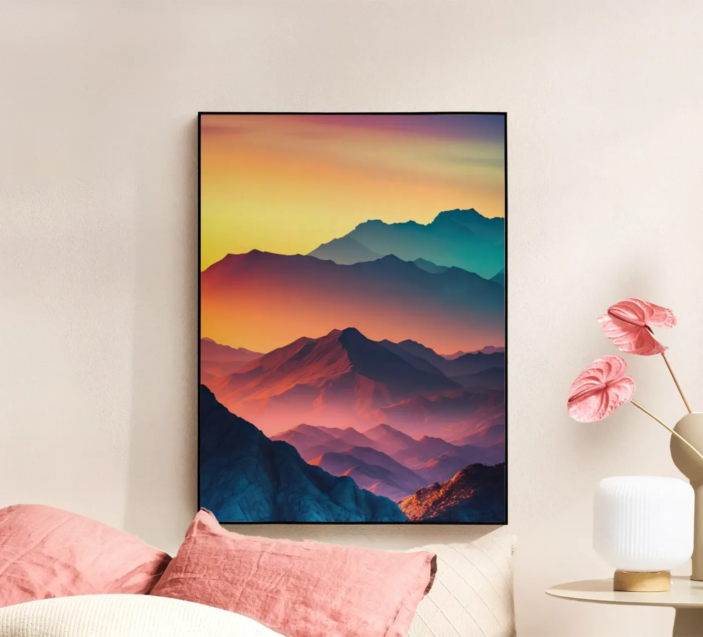 light mountain sunset plexiglas de scoten