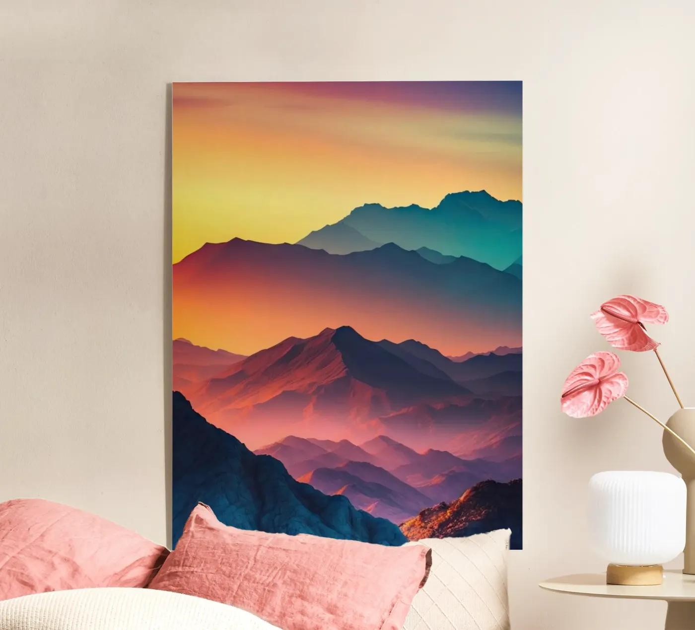 light mountain sunset plexiglas de scoten