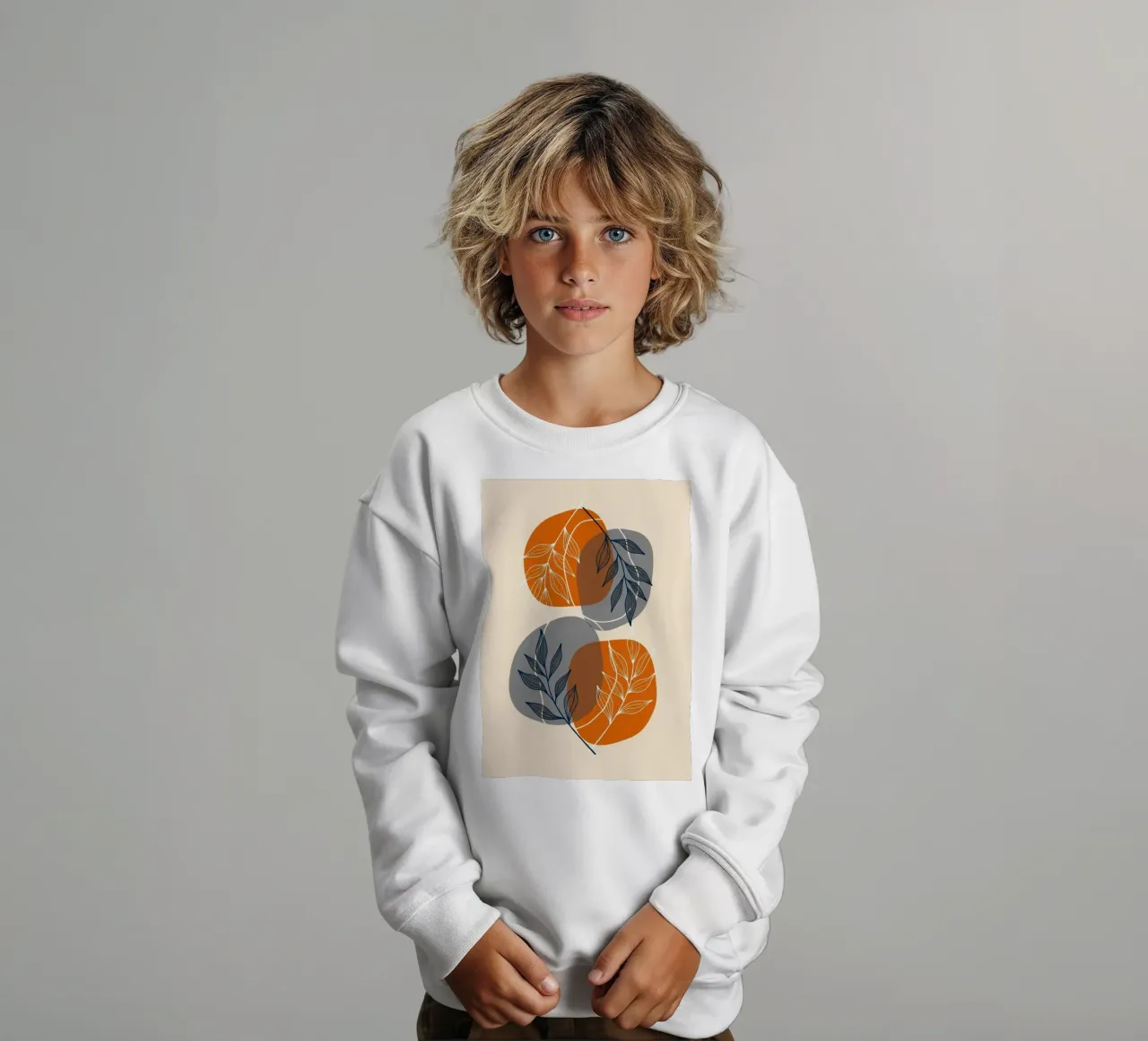 Boho Estampado Botánico Abstracto sudadera para niño de Artistic-shop