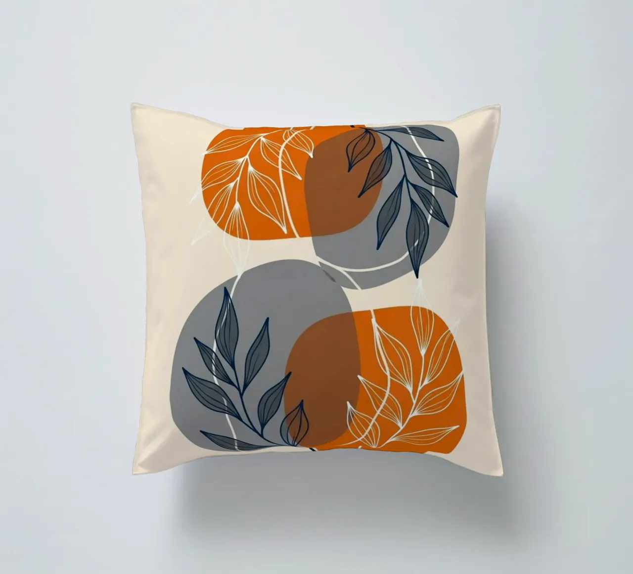 Boho Abstract Botanical Print decorative cushion by Artistic-shop