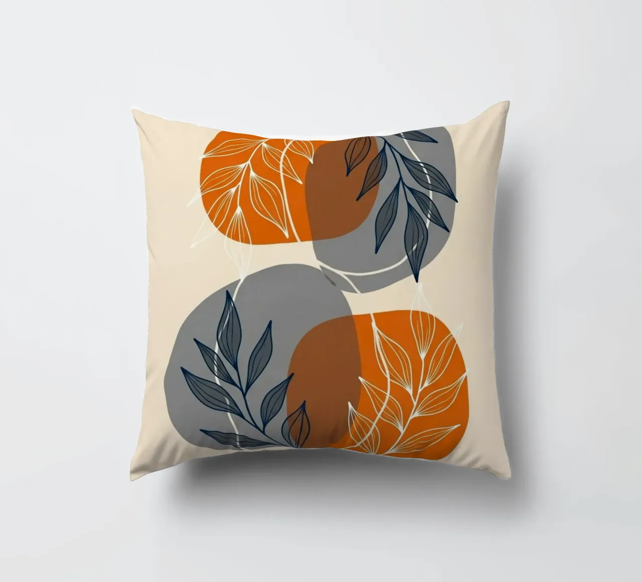 Boho Abstract Botanical Print decorative cushion by Artistic-shop