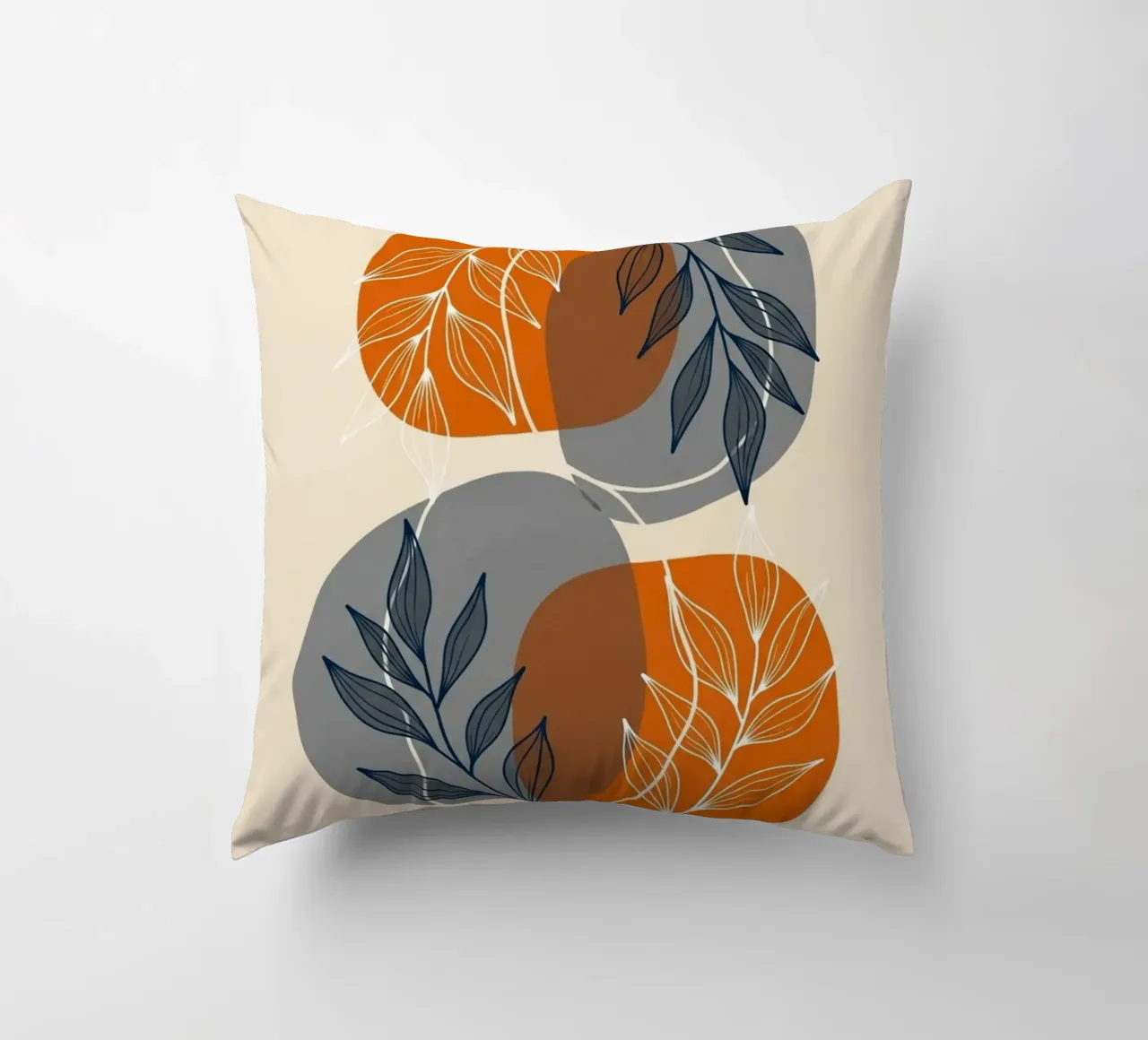 Boho Abstract Botanical Print decorative cushion by Artistic-shop