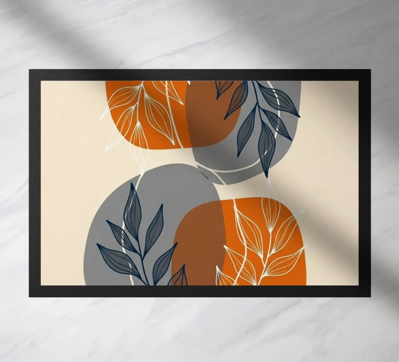 Boho abstracte botanische print deurmat van Artistic-shop