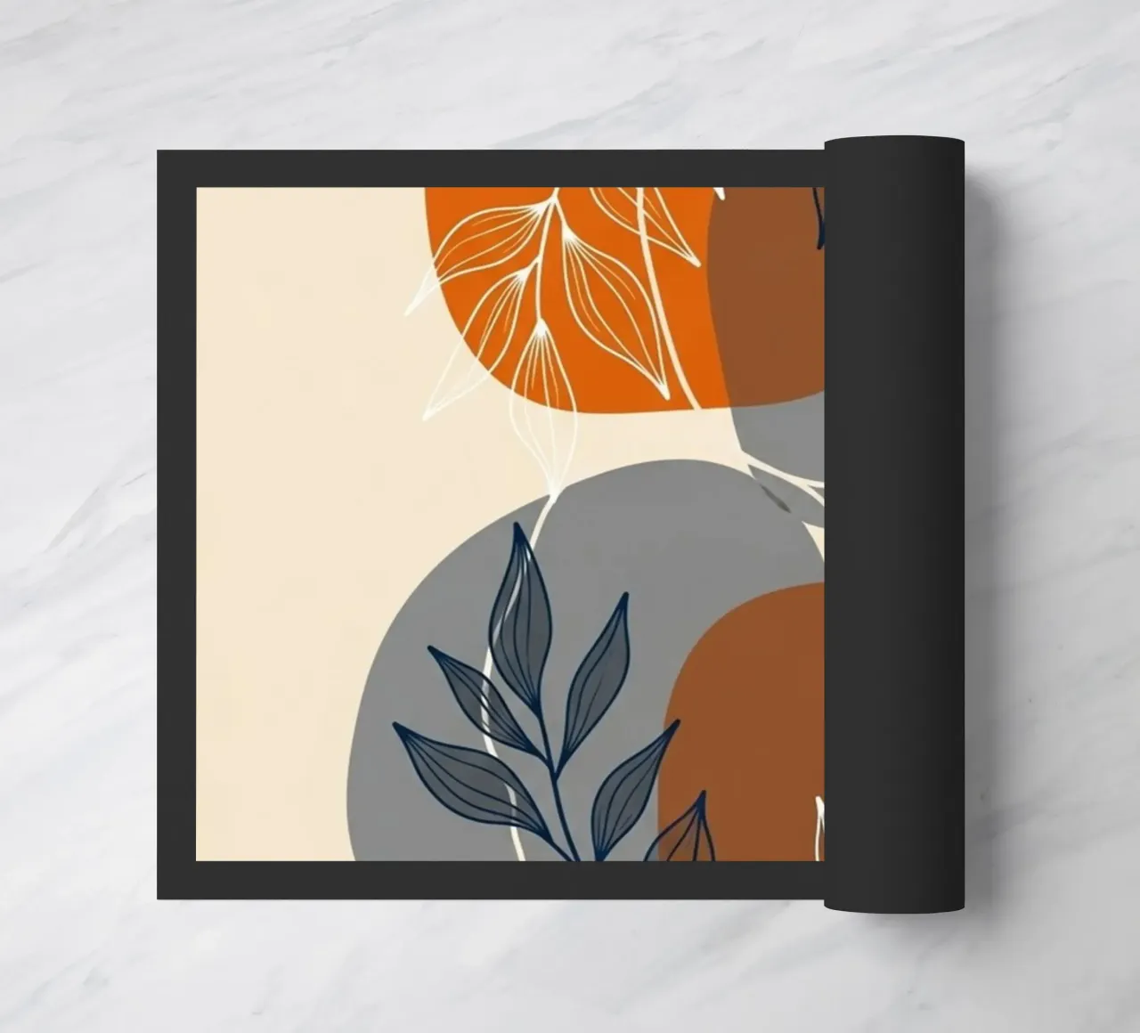Boho abstracte botanische print deurmat van Artistic-shop