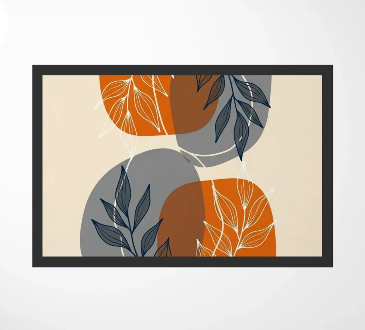 Boho abstracte botanische print deurmat van Artistic-shop
