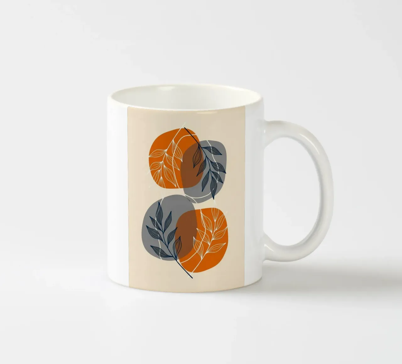 Boho Estampado Botánico Abstracto taza de cerámica de Artistic-shop