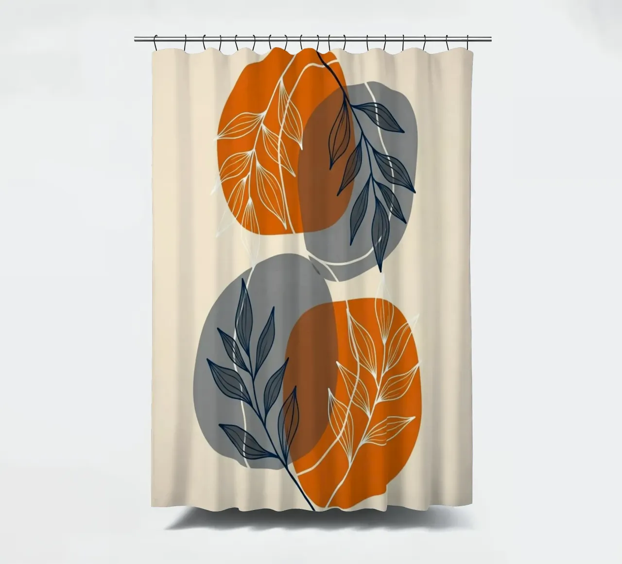 Boho Estampado Botánico Abstracto cortina de baño de Artistic-shop