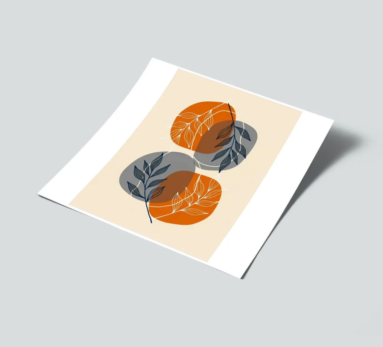 Boho Abstract Botanical Print sticker sheet by Artistic-shop
