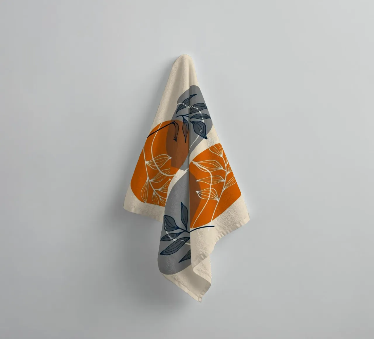 Boho abstracte botanische print badhanddoek van Artistic-shop