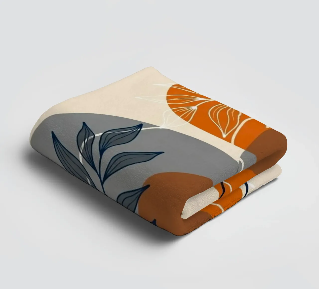 Boho abstracte botanische print badhanddoek van Artistic-shop