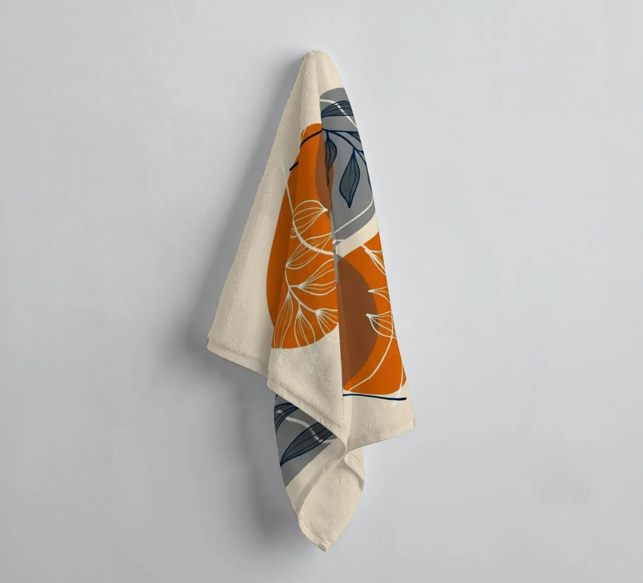 Boho abstracte botanische print badhanddoek van Artistic-shop