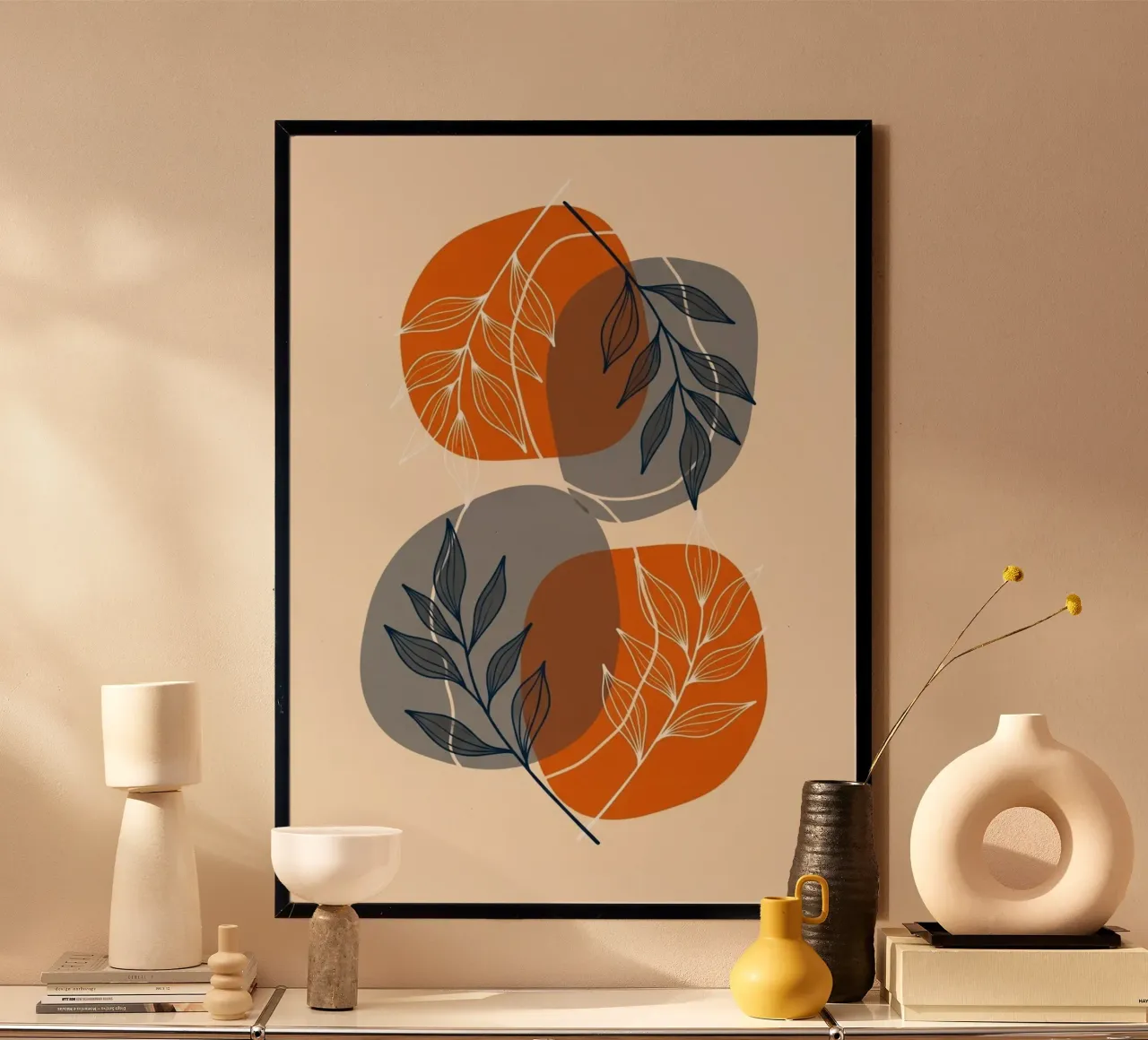 Boho Abstract Botanical Print hahnemühle by Artistic-shop