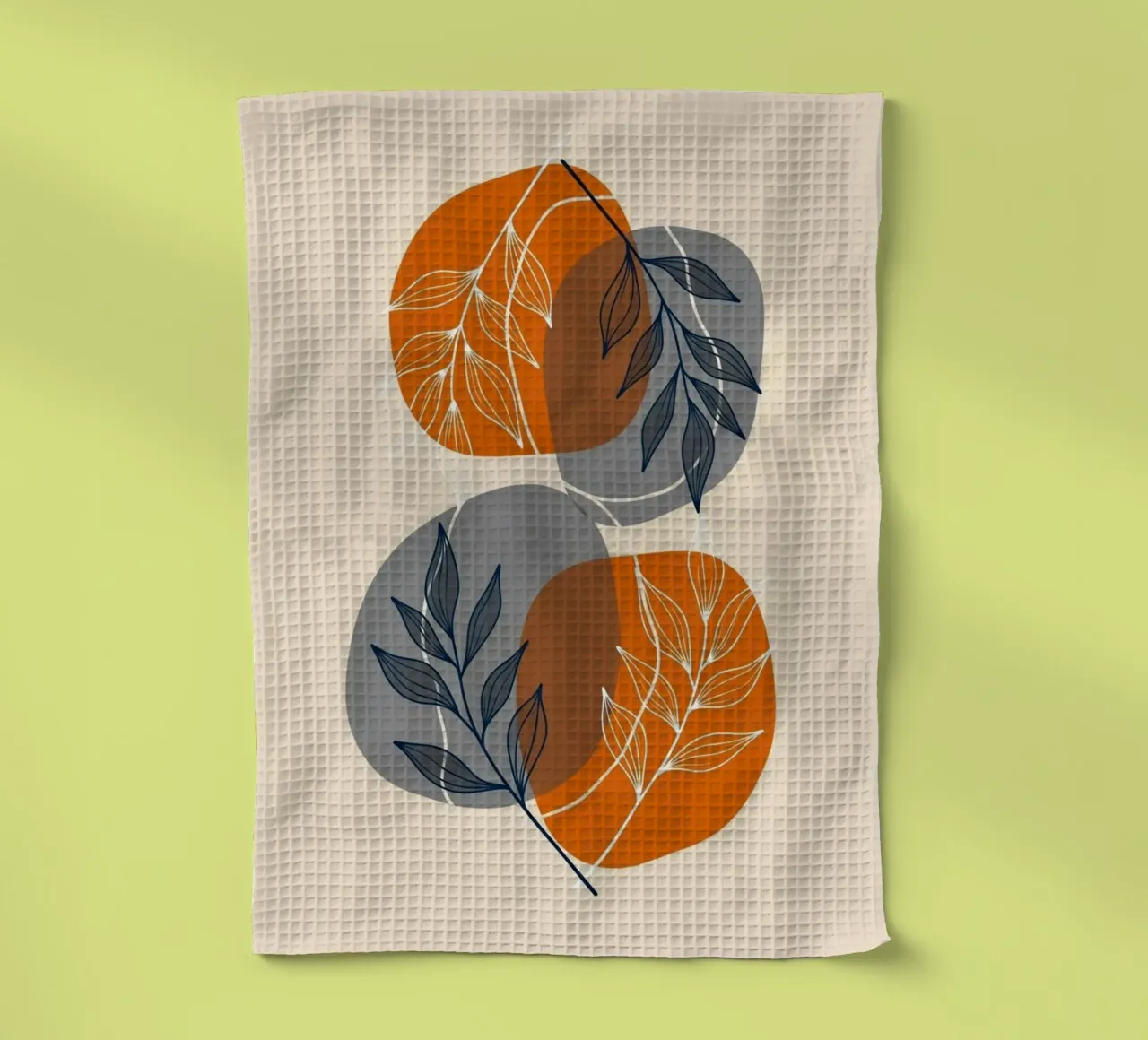 Boho Estampado Botánico Abstracto paño de cocina de Artistic-shop