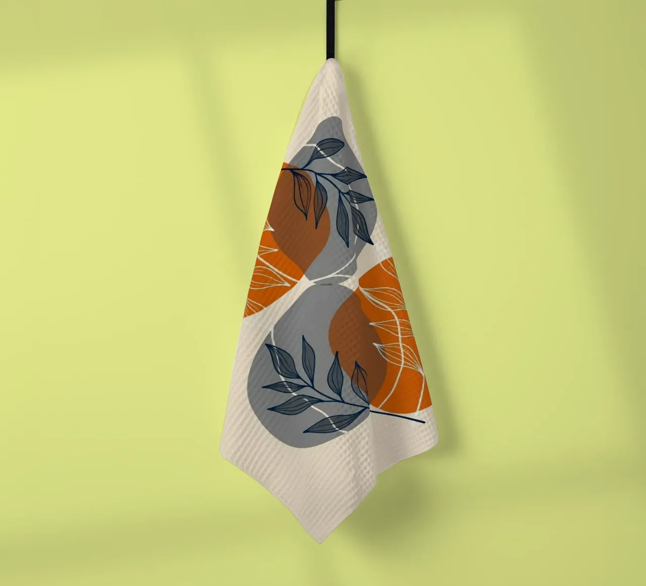 Boho Estampado Botánico Abstracto paño de cocina de Artistic-shop