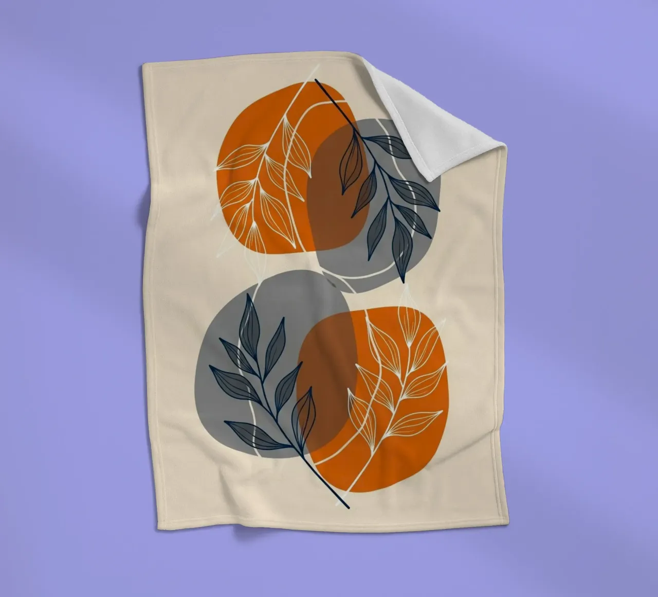 Boho abstracte botanische print fleecedeken van Artistic-shop