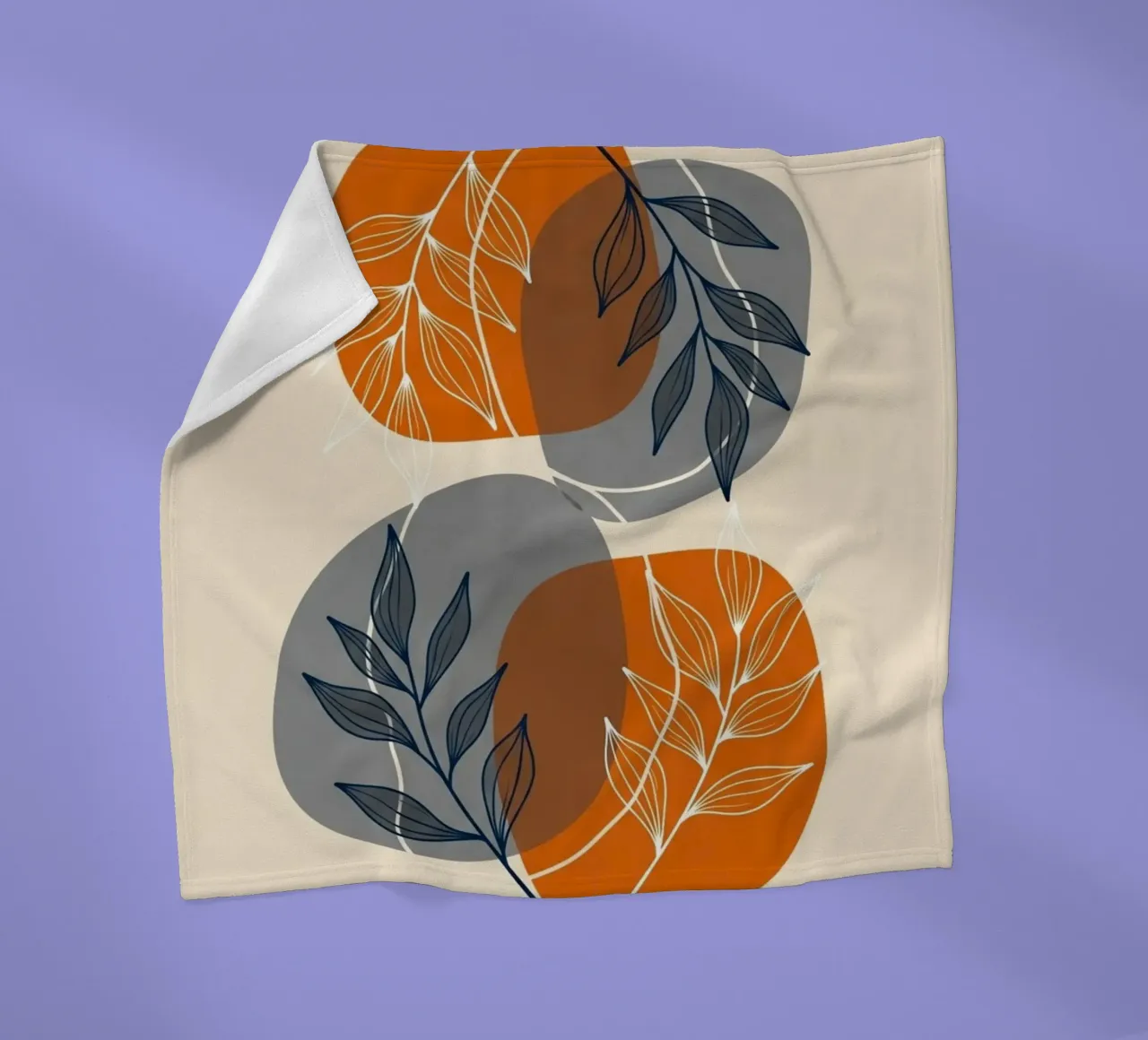 Boho abstracte botanische print fleecedeken van Artistic-shop