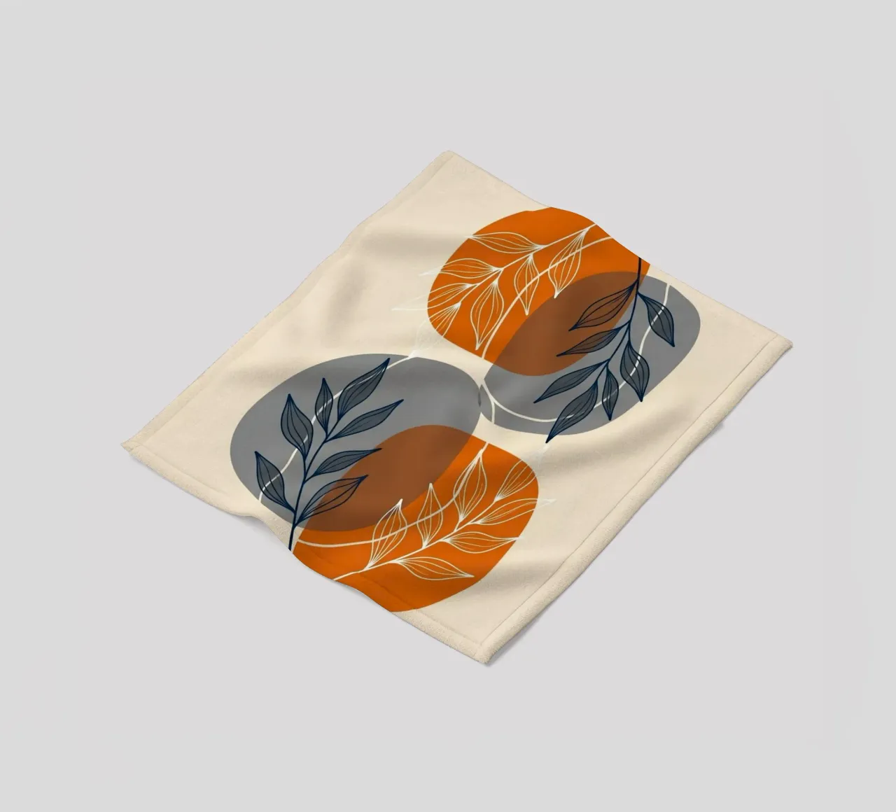 Boho abstracte botanische print fleecedeken van Artistic-shop