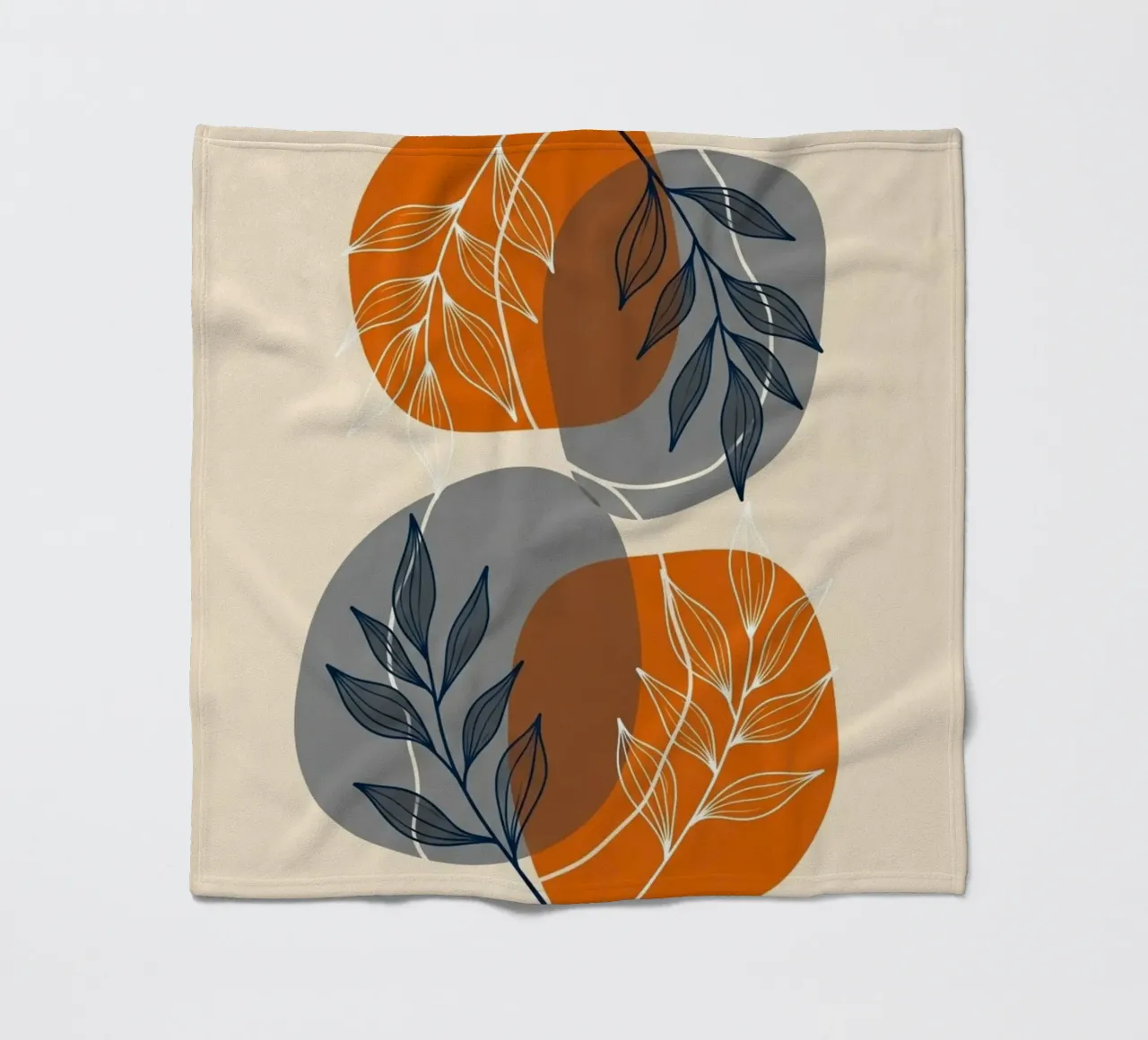 Boho abstracte botanische print fleecedeken van Artistic-shop