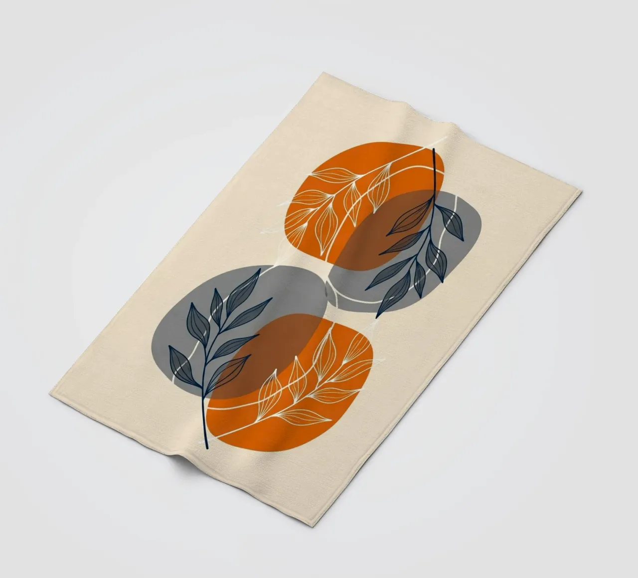 Boho abstracte botanische print fleecedeken van Artistic-shop