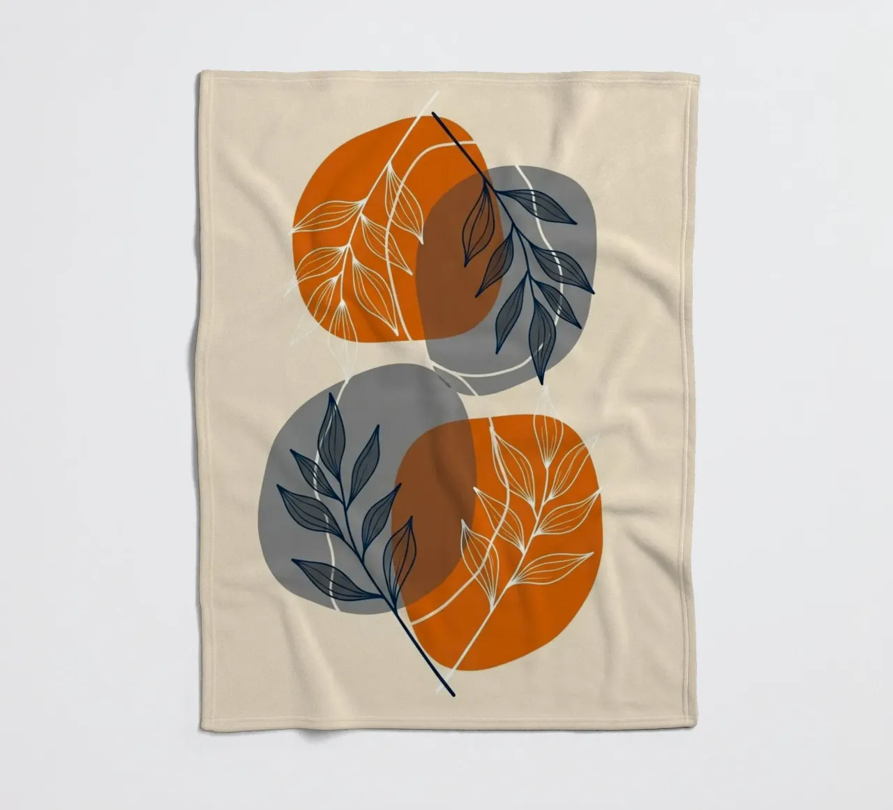 Boho abstracte botanische print fleecedeken van Artistic-shop
