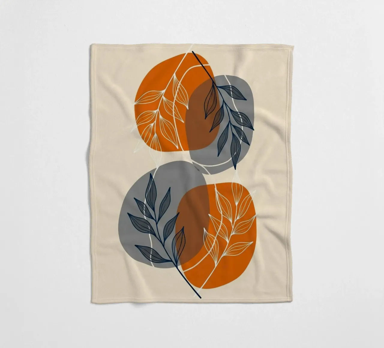 Boho abstracte botanische print fleecedeken van Artistic-shop
