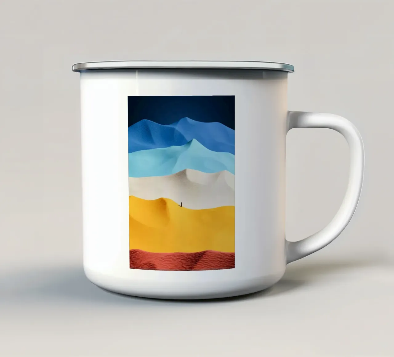 wave color mountain emaille mok van scoten