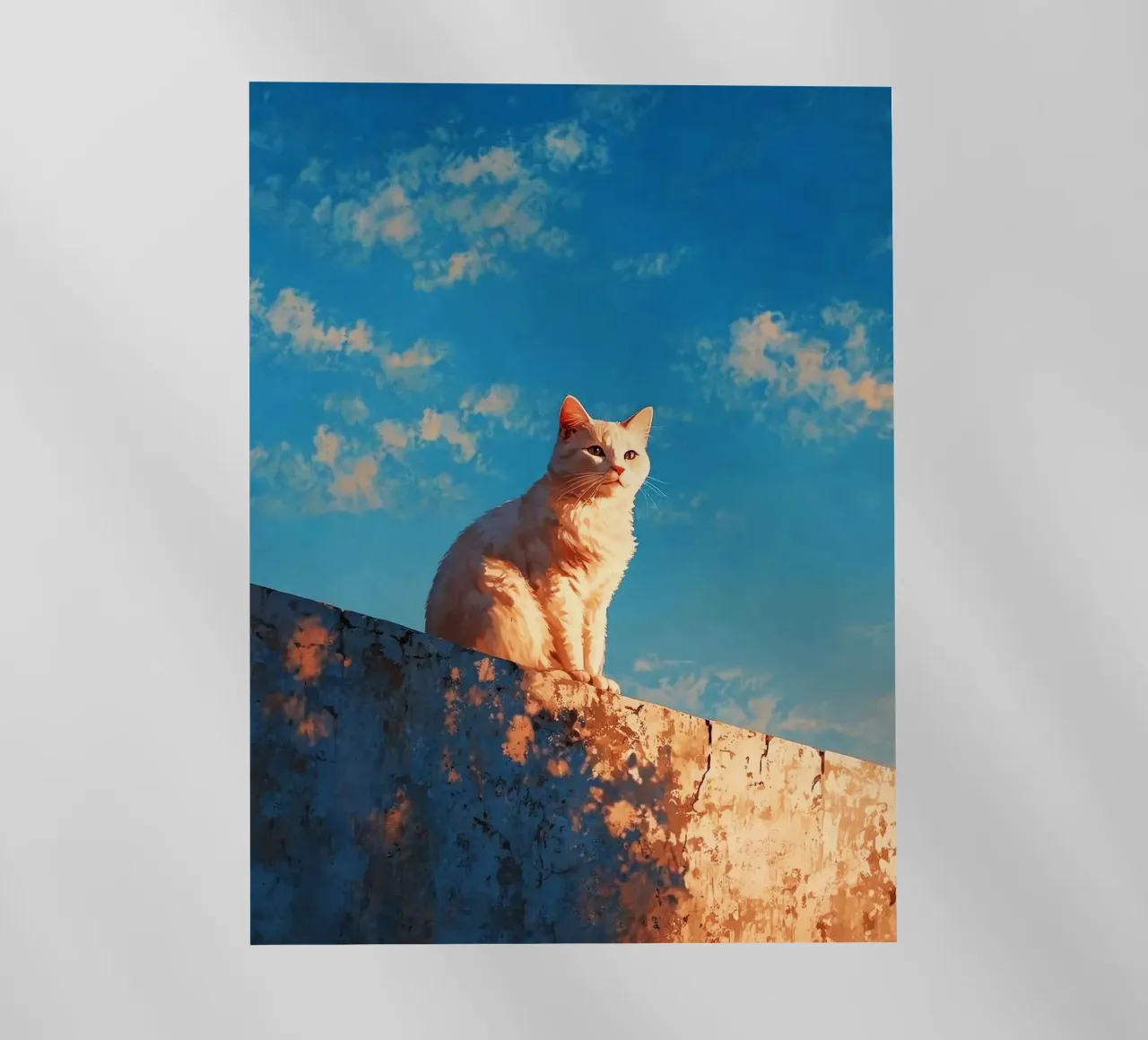 cat viewing the sunset pellicola backlit da scoten