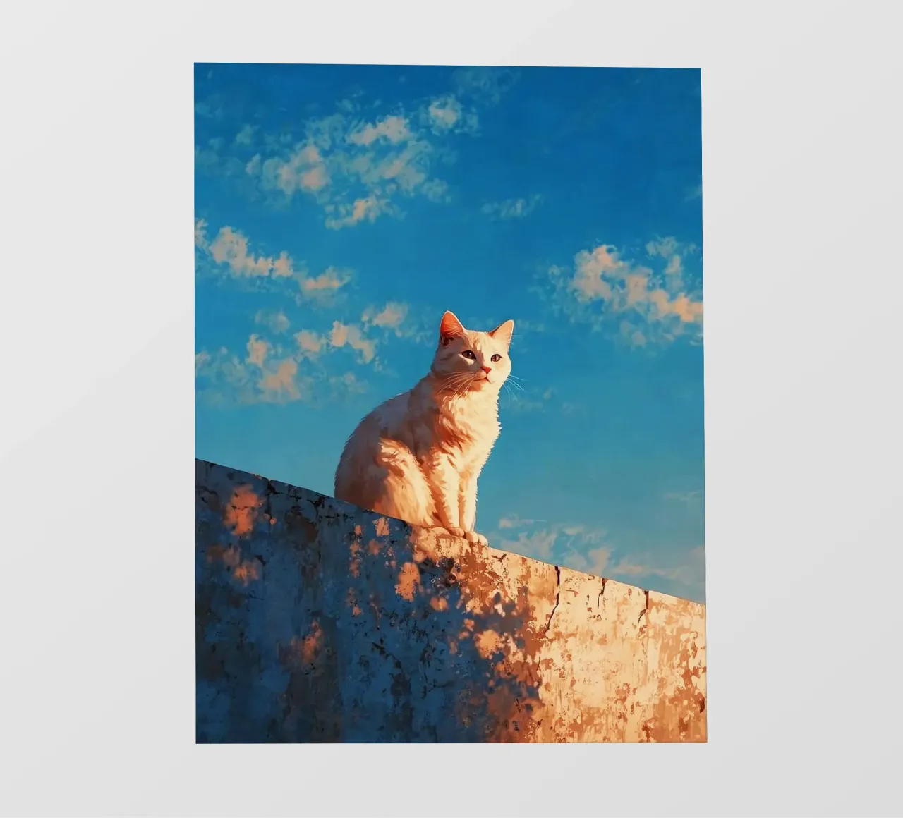 cat viewing the sunset pellicola backlit da scoten